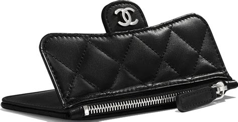 chanel classic flap key holder|Chanel card holder zip around.